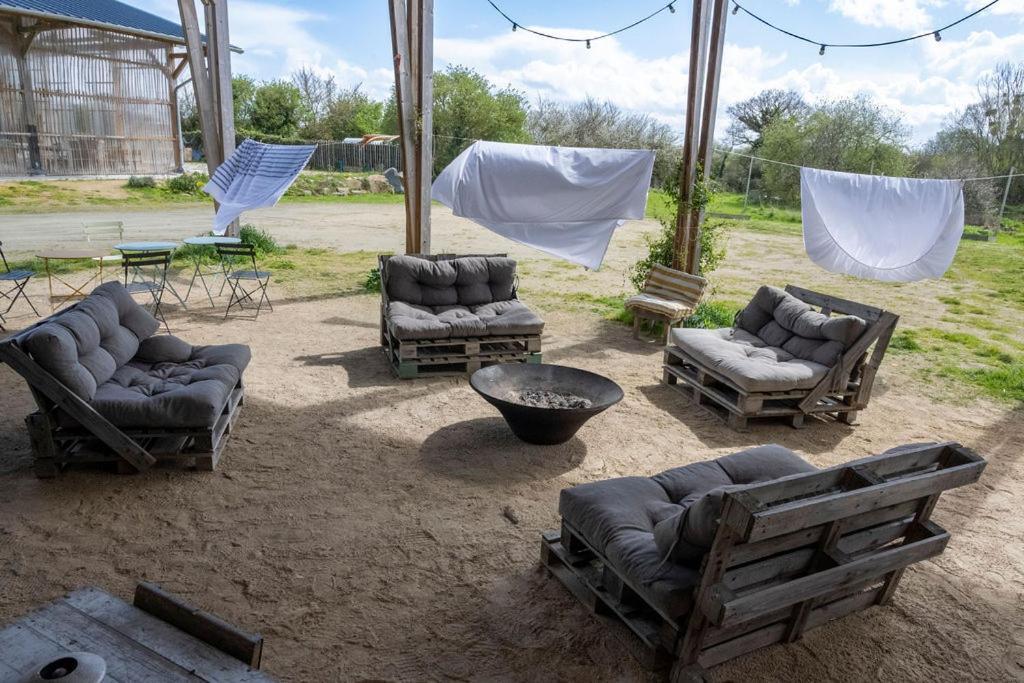 La Ferme Du Golf, Gite Atypique Et Artistique Lancieux Eksteriør billede